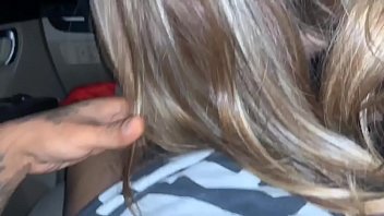 wife sucking black cock outside car window