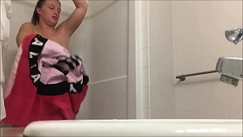 2 girls caught in on hidden cam in bathroom