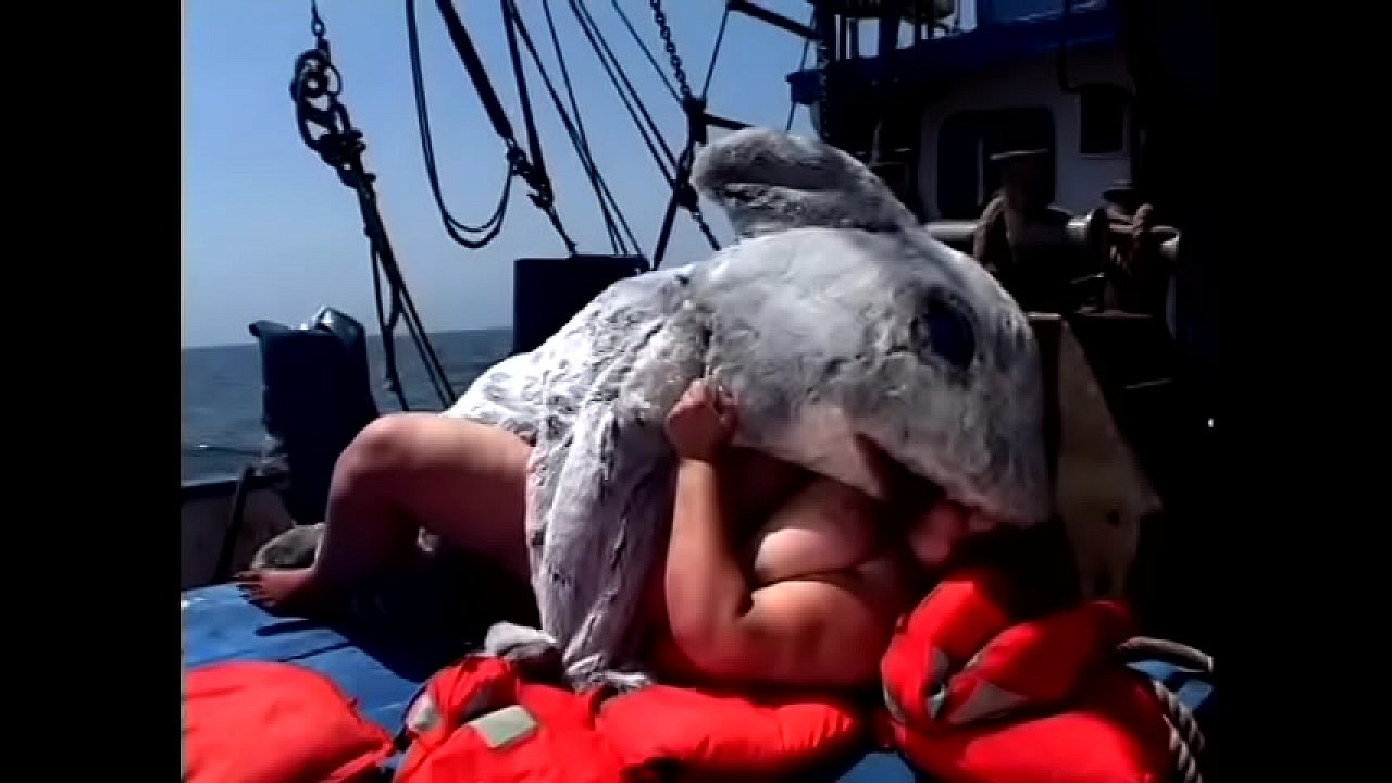 Huge bitch Tia Davis gets fucked and creamed by a man in a dolphin costume  on the ship - PORNORAMA.COM