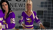 3D sports broadcasters having sex on the air