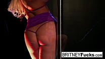 Hot blonde rubs her wet pussy
