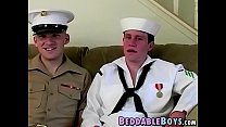 Uniformed twinks ass fucking and sucking