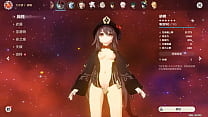 王何惜  a genshin impact modder hu tao nude mod lewd screen cap boobies and ass mostly