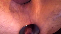 speculum and Long dildo in ass