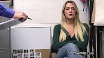 Hot housewife bends over for mall cops dick after getting busted for stealing makeup