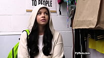 Busty Bella Luna busted and fucked by the luckiest security guard ever