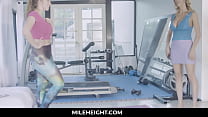 Lesbian Millionary Milf Craved for her Personal Young Gym Assistant