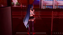 Miku Striptease On Street - MMD by Stranger MMD