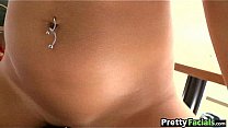 Perfect ass babe gets facial Roxy Love 1 2.6