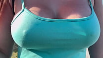 European Stepmom Artemisia Love Outdoor Big boobs Fetish Session in Public