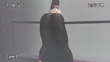 Transparent dress in the street second life