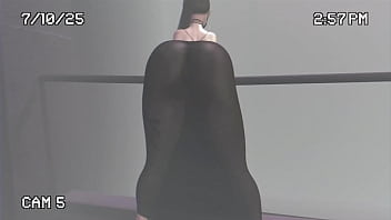 Transparent dress in the street second life