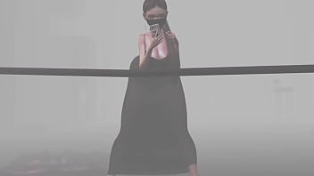 Transparent dress in the street second life