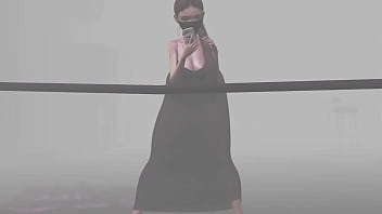 Transparent dress in the street second life