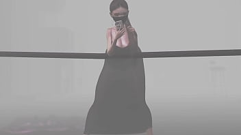 Transparent dress in the street second life