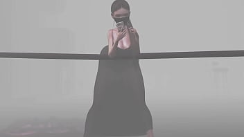 Transparent dress in the street second life