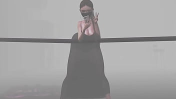 Transparent dress in the street second life