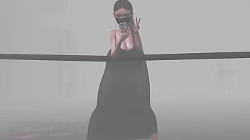 Transparent dress in the street second life