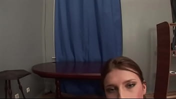 Sexy teen gets deep inside her throat