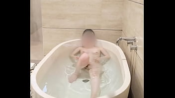 Bathing of japanese college student