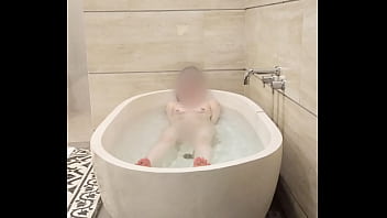 Bathing of japanese college student