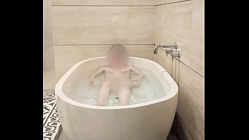 Bathing of japanese college student