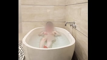 Bathing of japanese college student