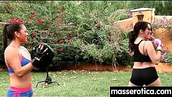 Massage therapist giving her patient some unknowing love 22