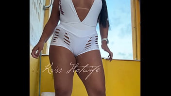 Naughty wife shows off her new short shorts to gym friend