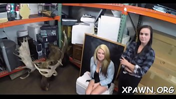 Intense sweetheart has sex in shop