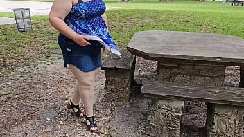 Pawg milf gets fuck doggystyle in public then taken by stranger and received lots of cum