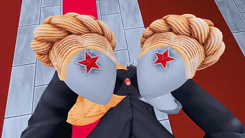 Two horny twins arranged hard sex and femdom for a young soldier