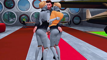 Two horny twins arranged hard sex and femdom for a young soldier