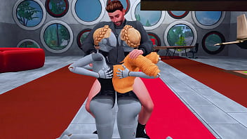 Two horny twins arranged hard sex and femdom for a young soldier