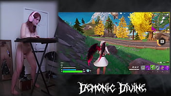 Gamer gooner girl plays fortnite with fuck machine part 1