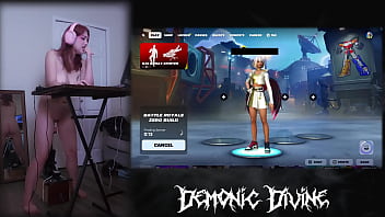 Gamer gooner girl plays fortnite with fuck machine part 1