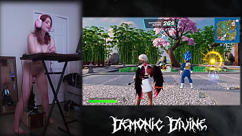 Gamer gooner girl plays fortnite with fuck machine part 1