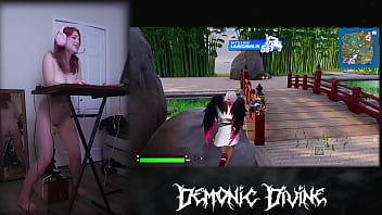 Gamer gooner girl plays fortnite with fuck machine part 1