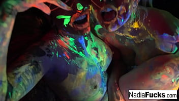 Sexy blonde slut fucks her friend