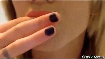Busty stunning teen masturbes front the webcam