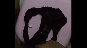Cum shot on black panty Cum shot on black panty