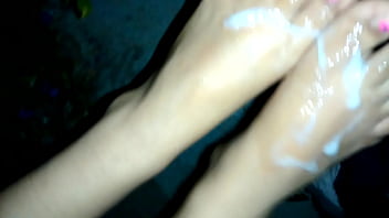 Chilean cum footjobs