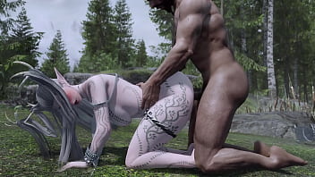 Wood elves fuck by a river skyrim