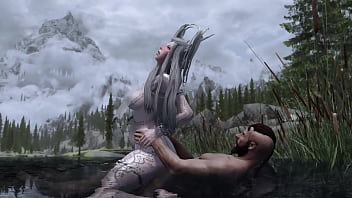 Wood elves fuck by a river skyrim