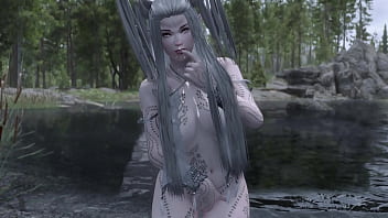 Wood elves fuck by a river skyrim