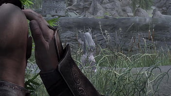 Wood elves fuck by a river skyrim