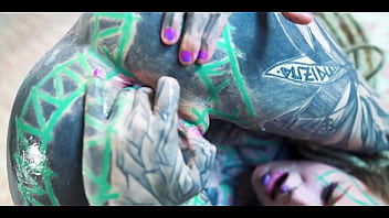 Tattooed girl loves deep anal gaping and cum play