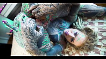 Tattooed girl loves deep anal gaping and cum play