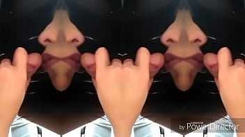 Mirrored latina sucking good dick