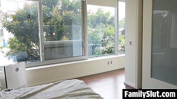 Stepsister decides to start sucking it but stepdad hears the moaning from his office familyslut